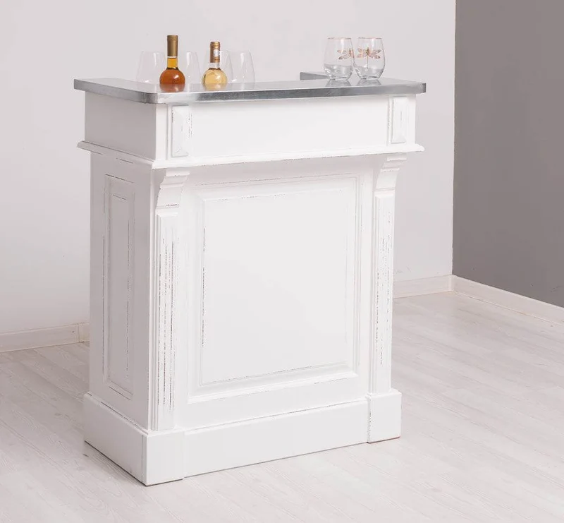 Kleine Landhausbar aus Massivholz - Empfangstheke