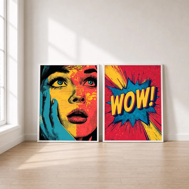 Pop-Art Poster Set – Comic & Portrait (2er)
