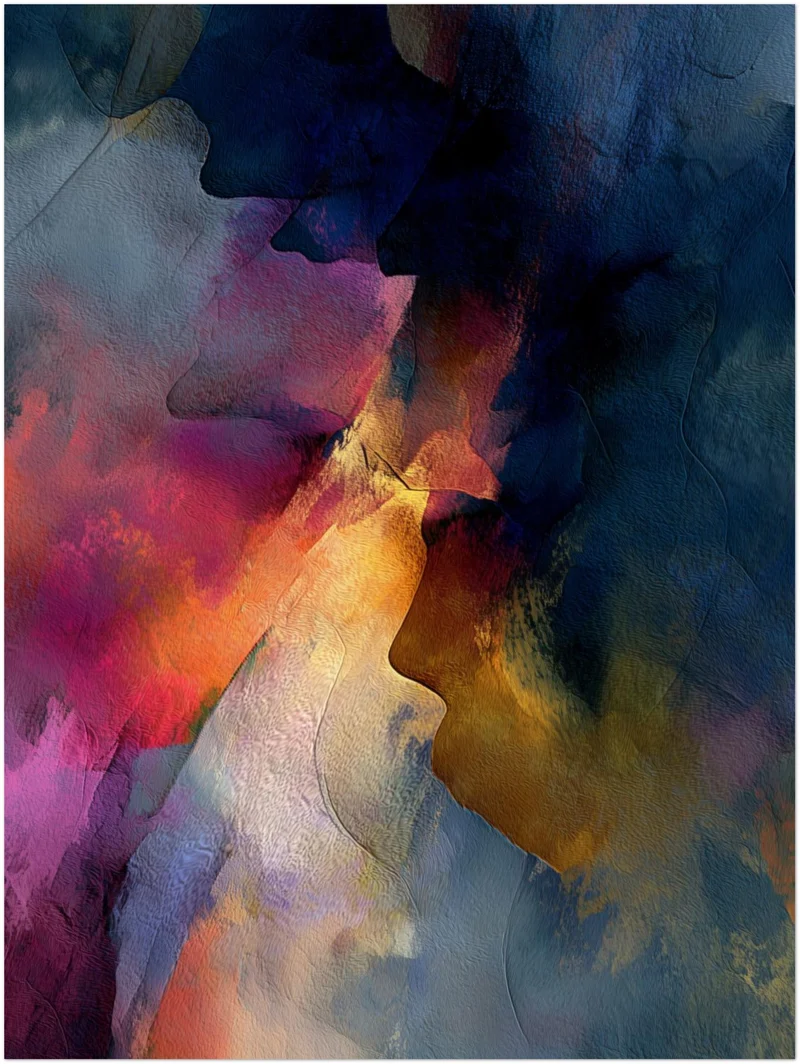Abstrakte Farbtexturen Poster Set – Leuchtende Töne (2er)