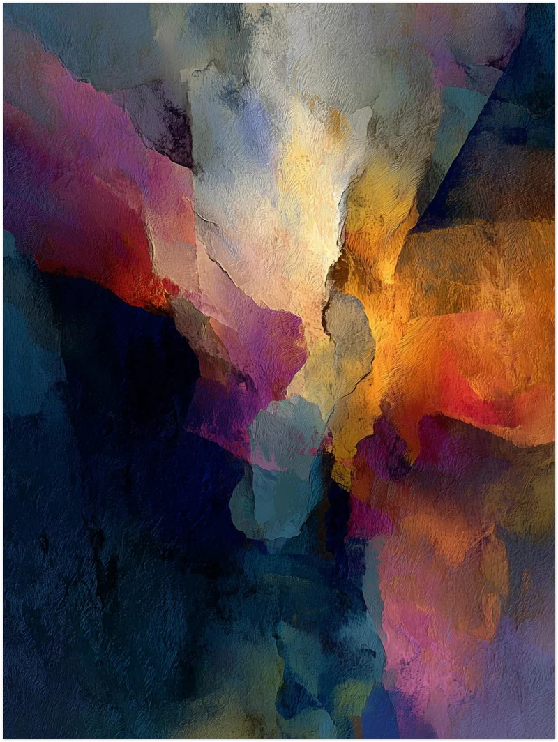 Abstrakte Farbtexturen Poster Set – Leuchtende Töne (2er)