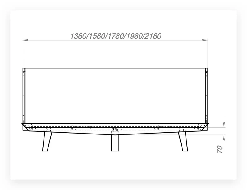 Doppelbett aus massiver Eiche MALMO | NordicStory