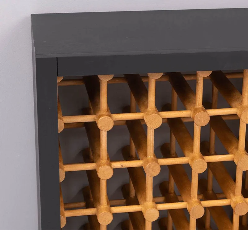 Kleines Weinregal aus Massivholz mit Platz für 42 Flaschen