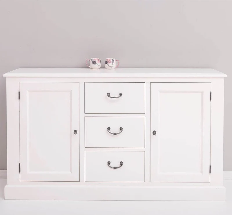 Massivholz Sideboard im Landhausstil mit drei Schubladen und zwei Türen