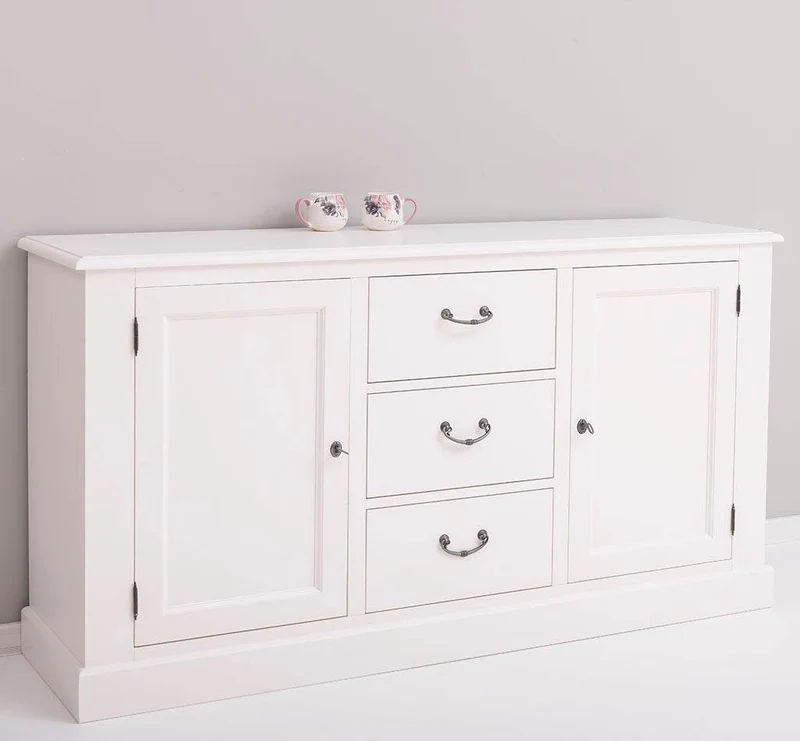 Massivholz Sideboard im Landhausstil mit drei Schubladen und zwei Türen