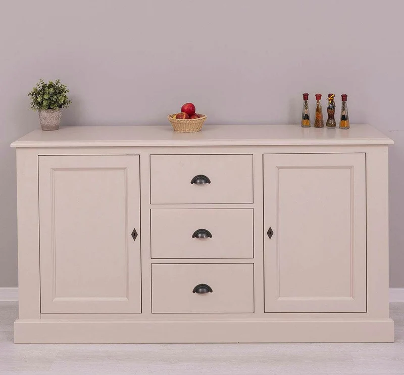 Massivholz Sideboard im Landhausstil mit drei Schubladen und zwei Türen