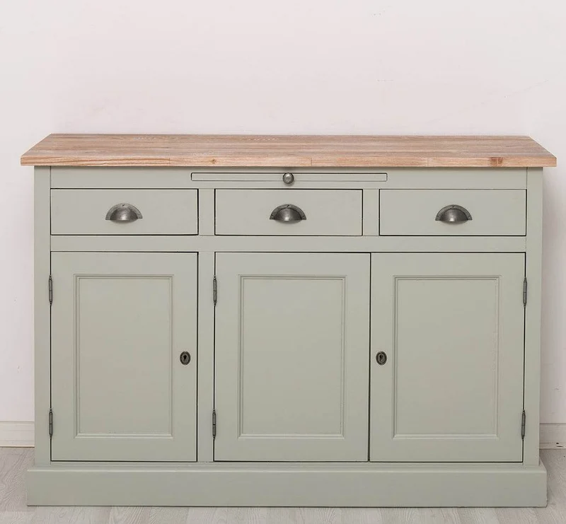 Landhaus Sideboard aus Massivholz im Landhausstil mit 3 Schubladen und Türen