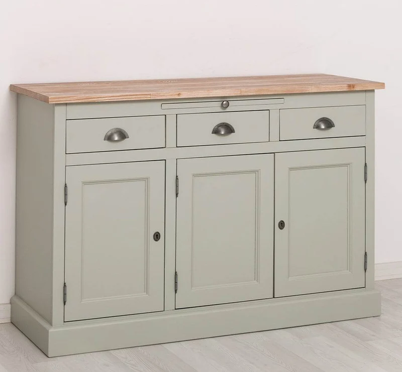 Landhaus Sideboard aus Massivholz im Landhausstil mit 3 Schubladen und Türen