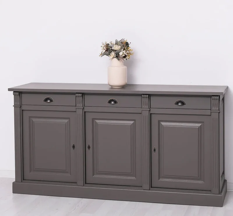 Landhaus Sideboard aus Massivholz im Landhausstil mit 3 Schubladen und Türen