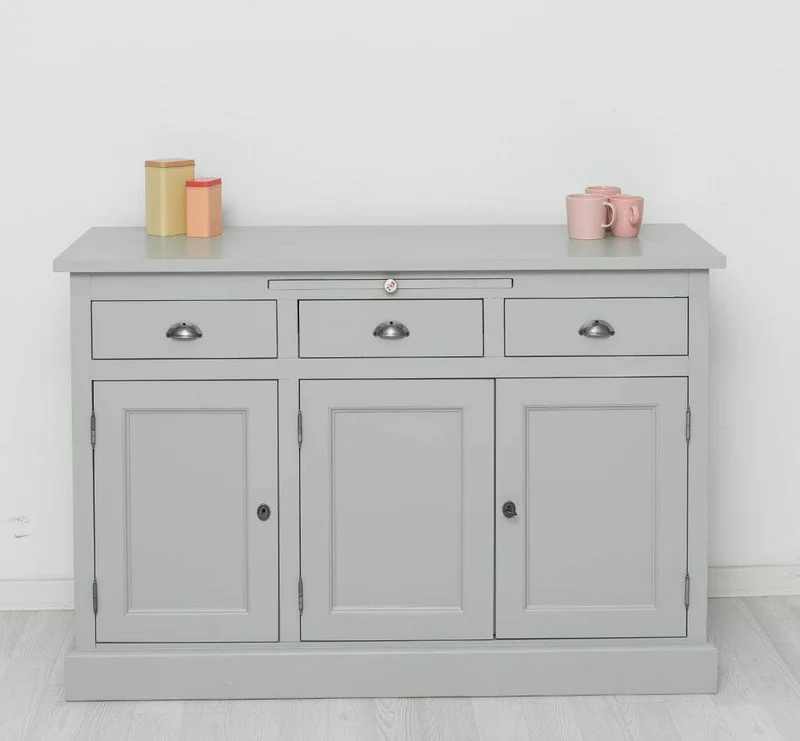 Landhaus Sideboard aus Massivholz im Landhausstil mit 3 Schubladen und Türen