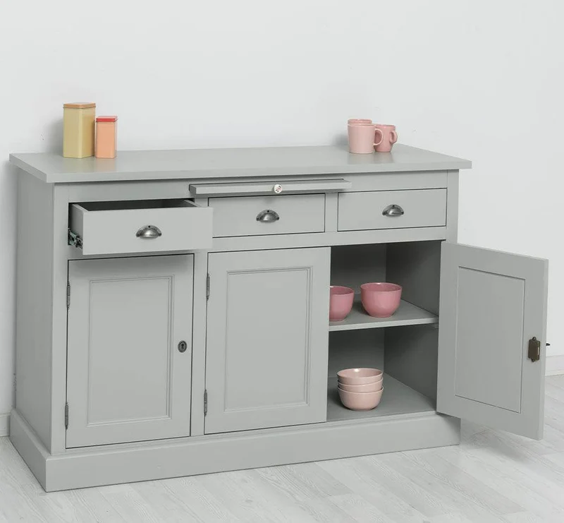 Landhaus Sideboard aus Massivholz im Landhausstil mit 3 Schubladen und Türen