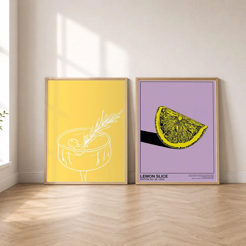 Küchen-Zitrus Poster Set