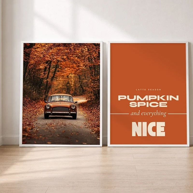 Herbst Poster Set – Goldener Oktober (2er)