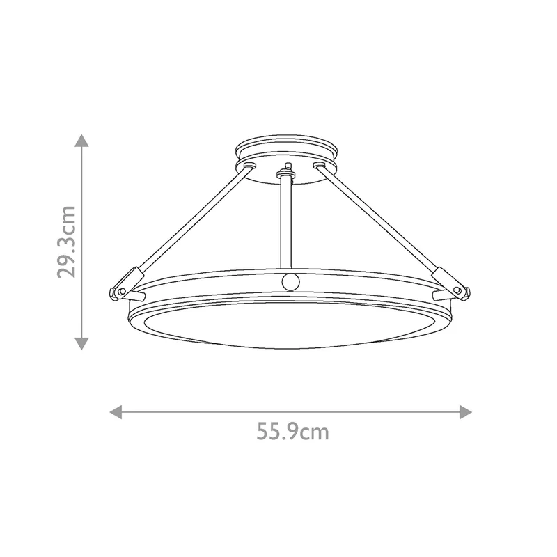 Deckenleuchte Collier 4-flammig Ø 56cm