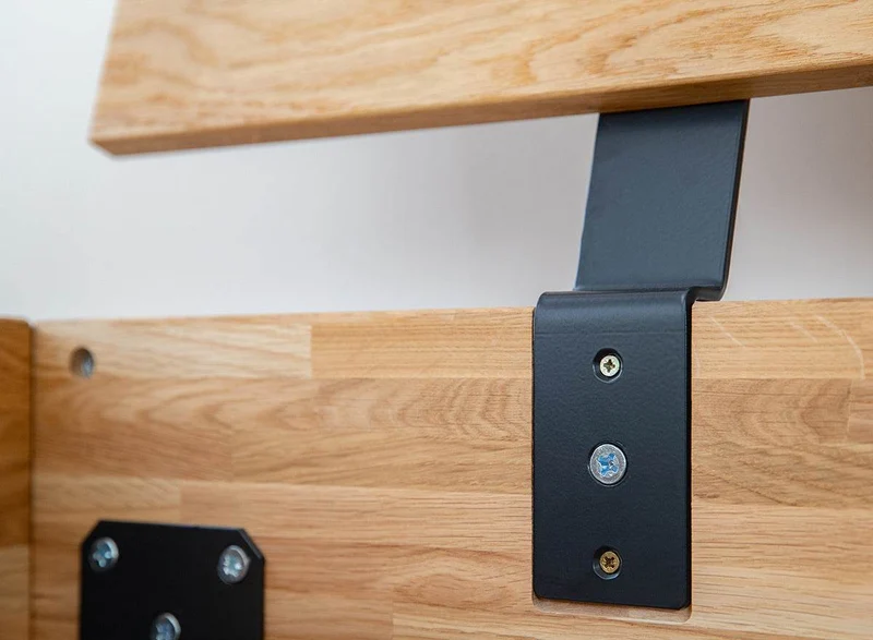 Modernes Bett aus massiver Eiche | Doppelbett Toretta