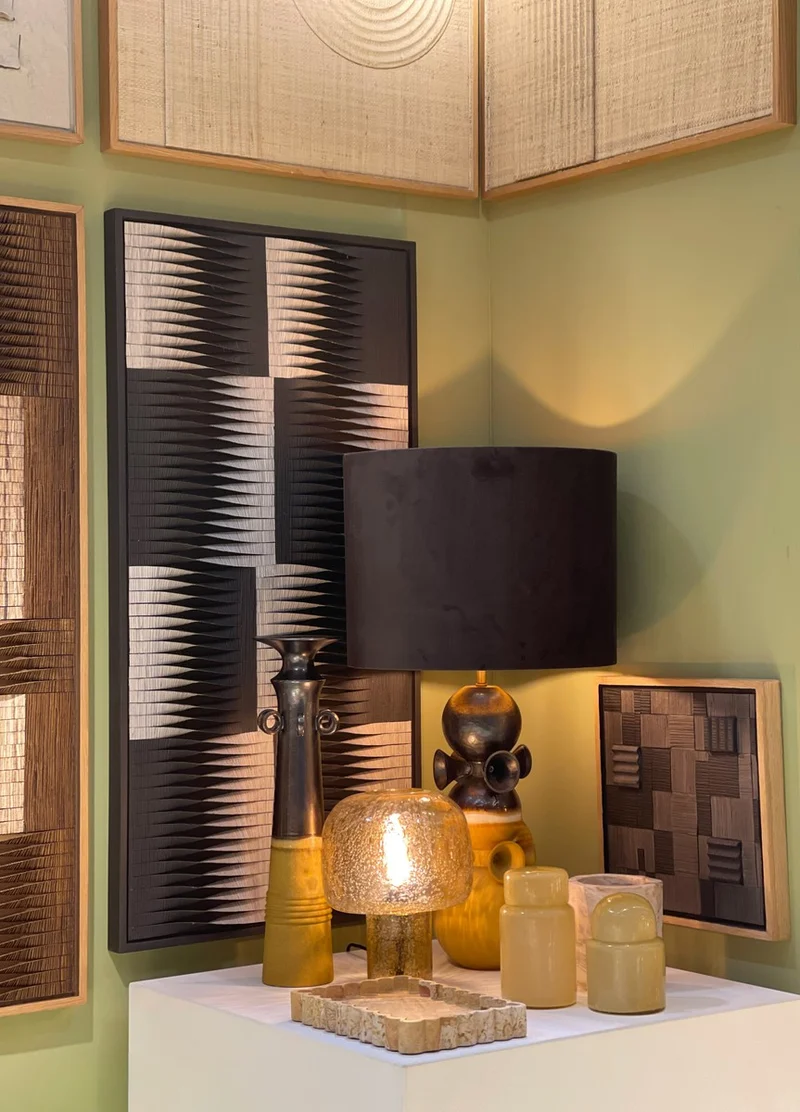 Casa Padrino Luxus Vasen 2er Set Ocker - Zwei Deko Gefäße aus durchgefärbtem Glas - Luxus Deko Accessoires