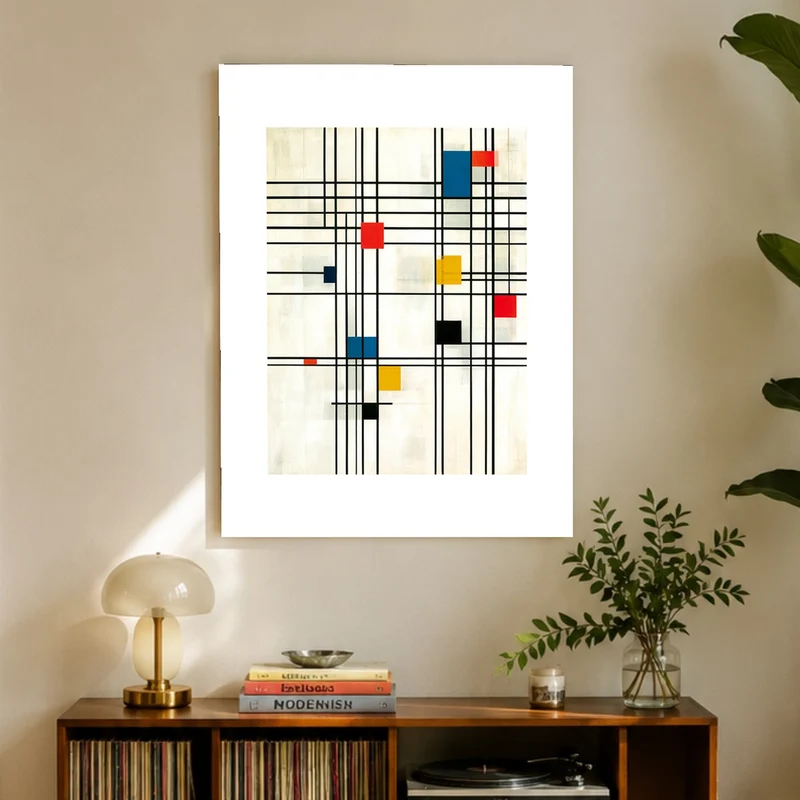 Raster in Primärfarben Poster