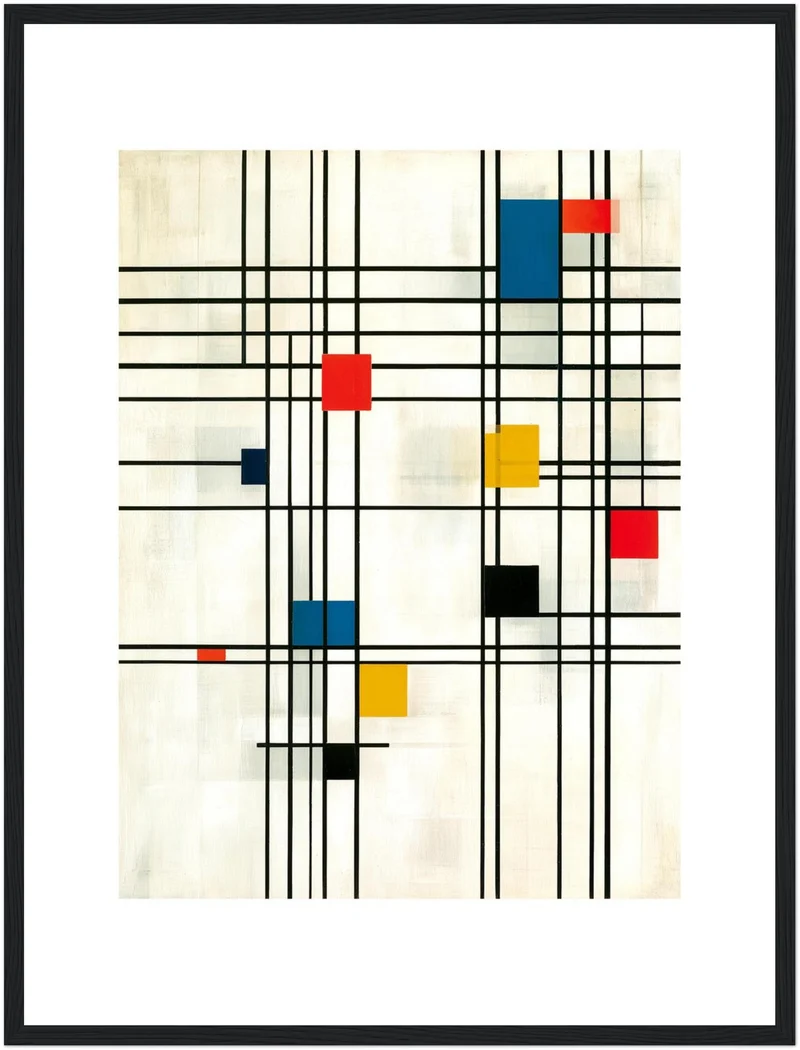 Raster in Primärfarben Poster