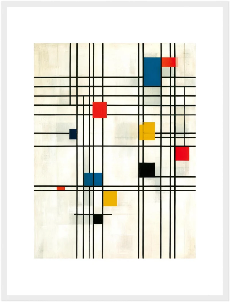 Raster in Primärfarben Poster