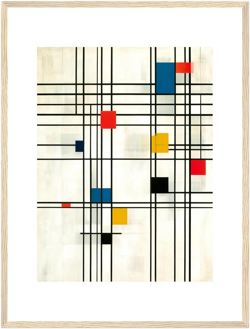 Raster in Primärfarben Poster