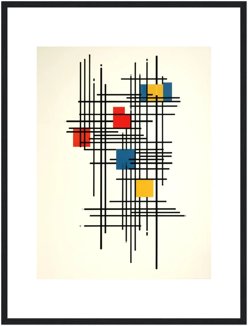 Rotes Gitter im Gleichgewicht Poster