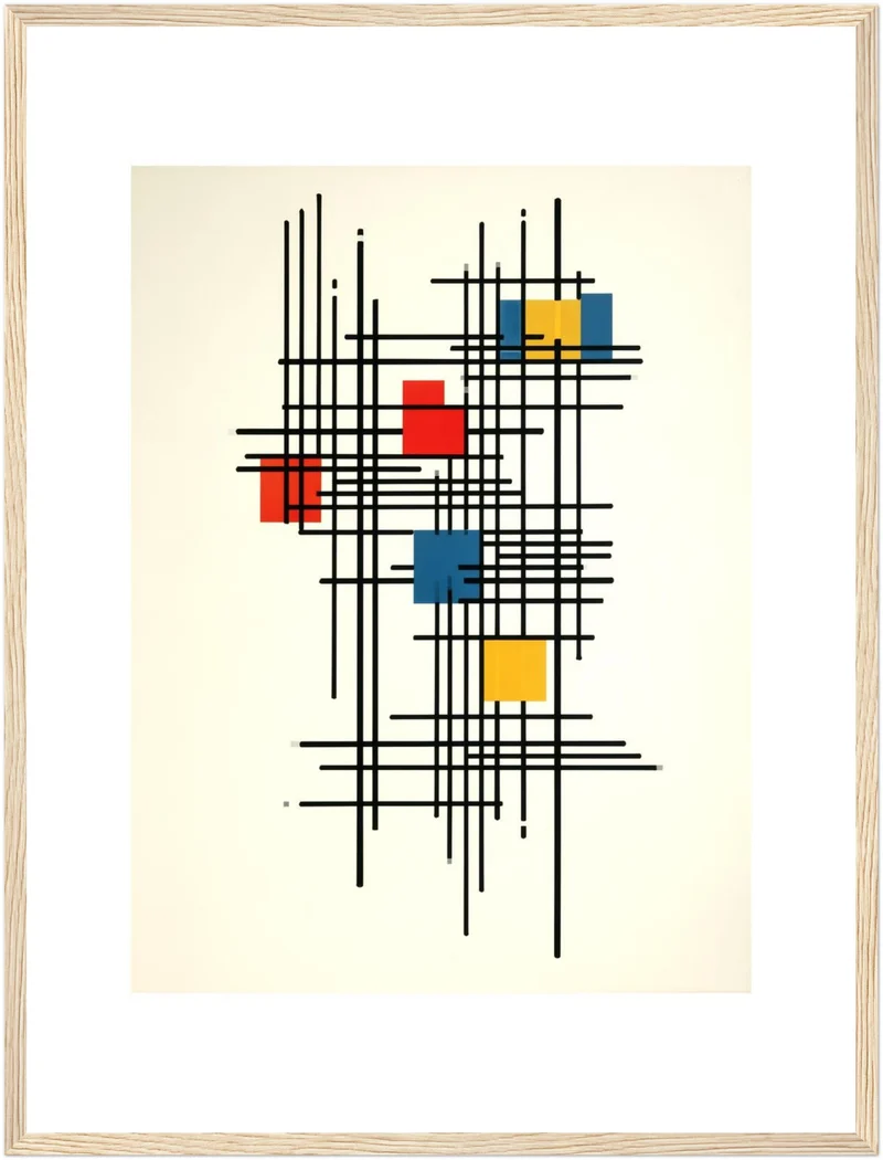 Rotes Gitter im Gleichgewicht Poster