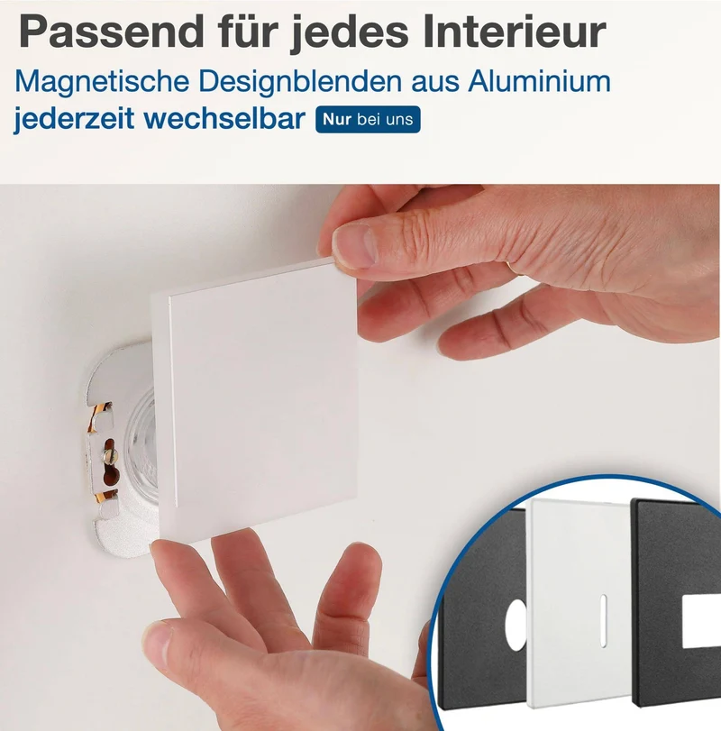 Wandeinbauleuchte - LED Treppenbeleuchtung Cut in Schwarz - 230V 1,5W CCT