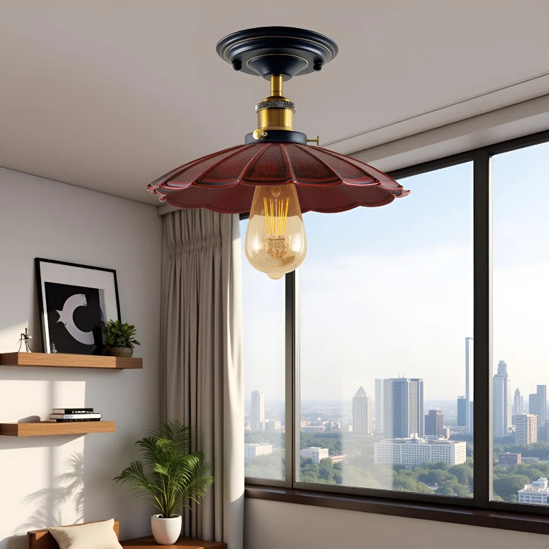 Vintage Deckenleuchte Semi Flush Mount | Retro Design ~3952
