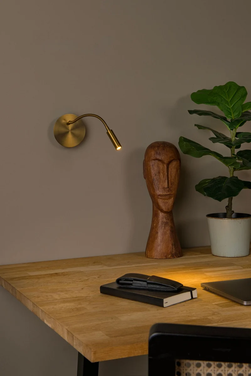 LED-Bettleuchte Jolijn mit flexiblem Arm, Akku und Magnethalterung