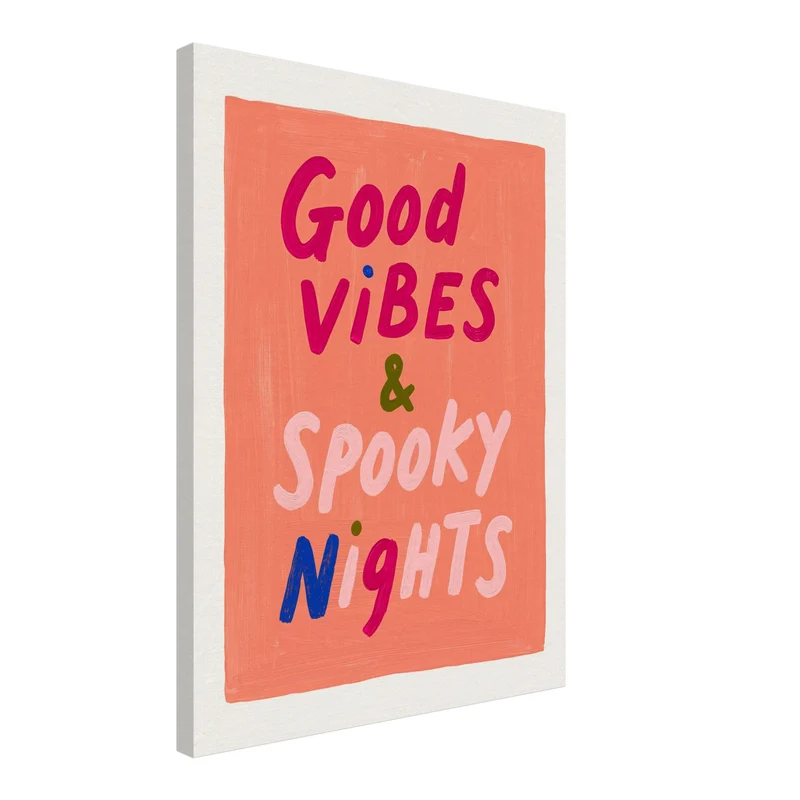 Gute Vibes Spooky Nights Leinwand