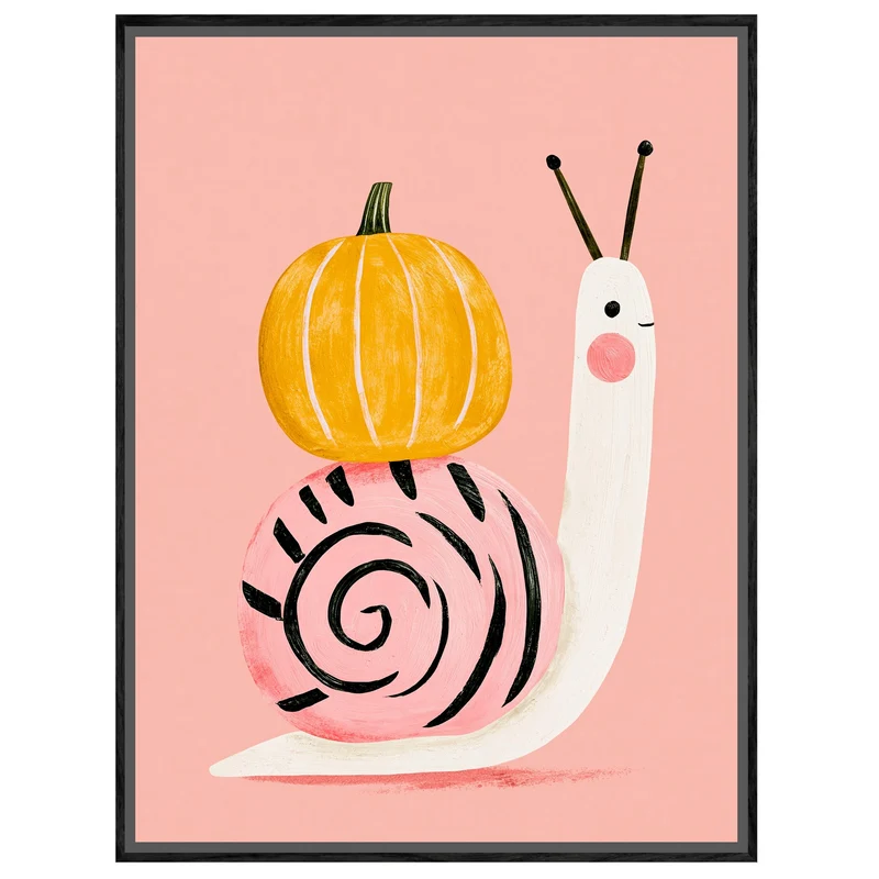 Schnecke mit Kürbis Leinwand