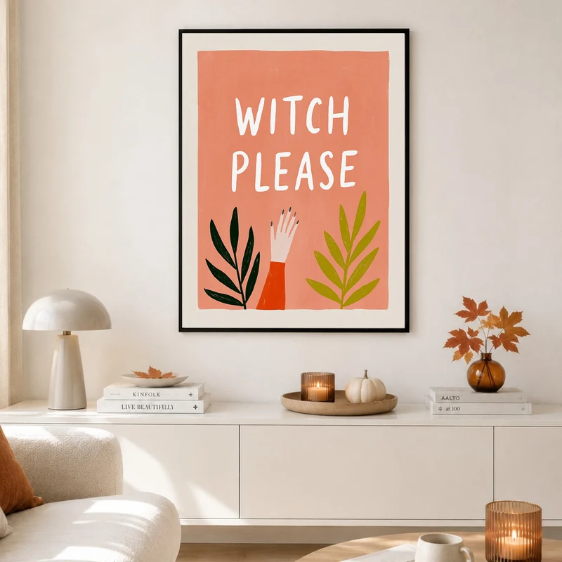 Witch Please Handgeste Poster