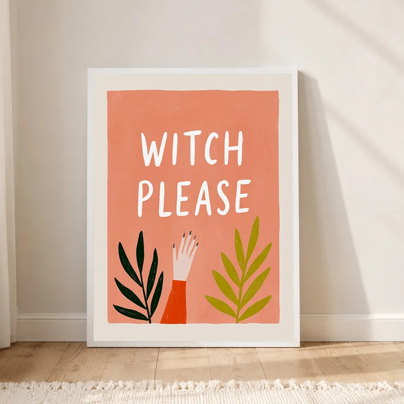 Witch Please Handgeste Poster