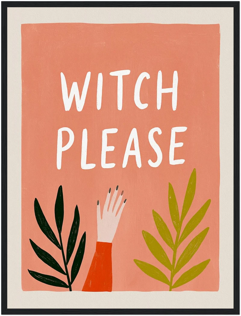 Witch Please Handgeste Poster