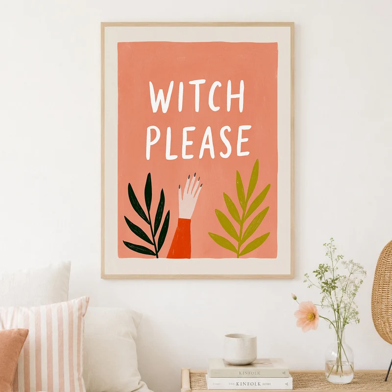 Witch Please Handgeste Poster