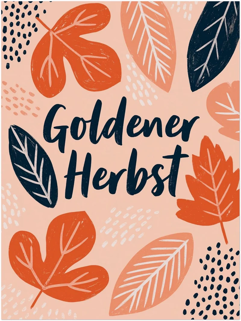 Goldener Herbst Blätterreigen Leinwand