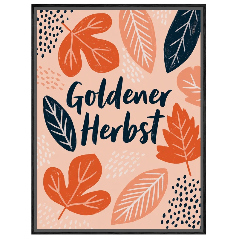 Goldener Herbst Blätterreigen Leinwand