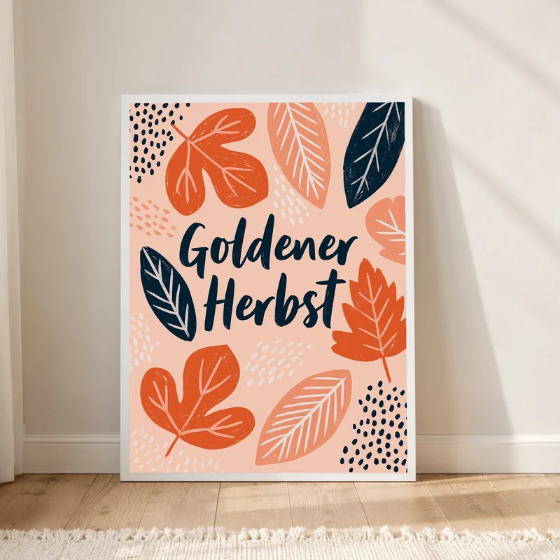 Goldener Herbst Blätterreigen Poster