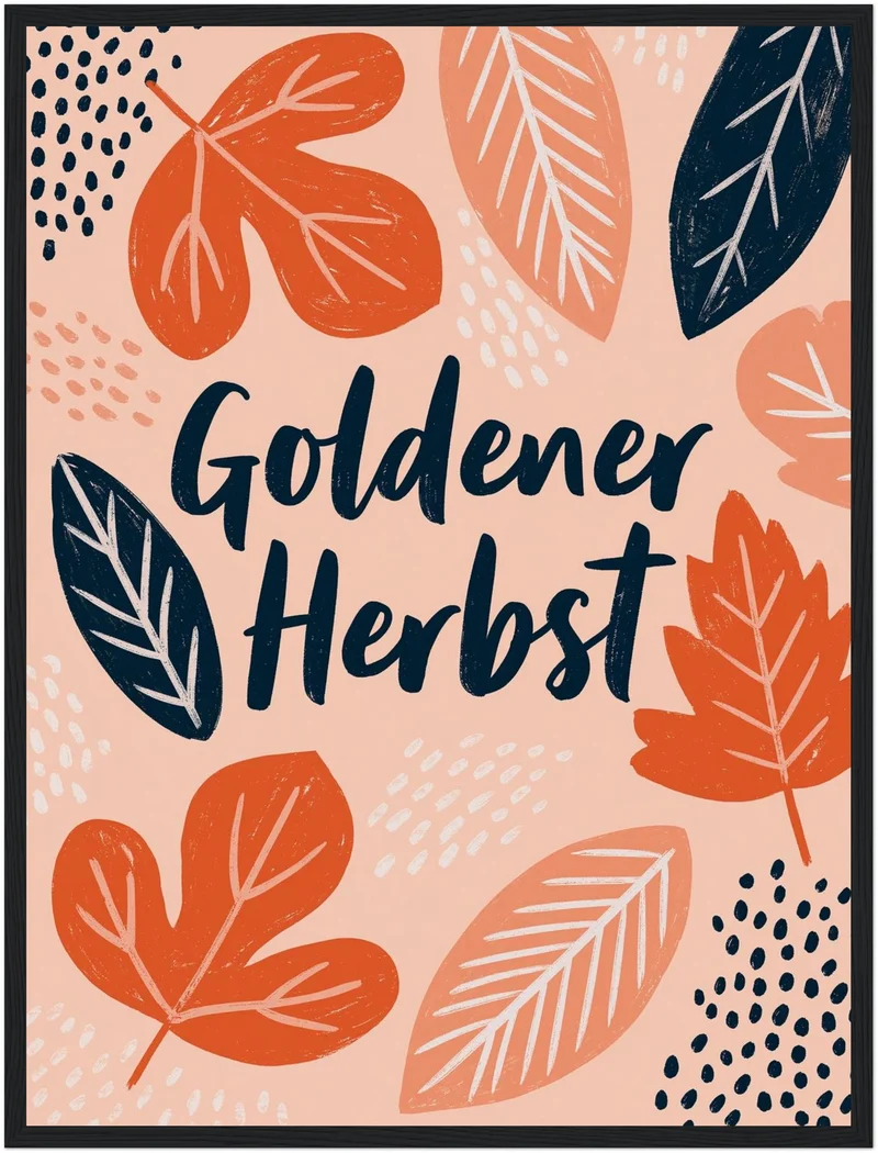 Goldener Herbst Blätterreigen Poster
