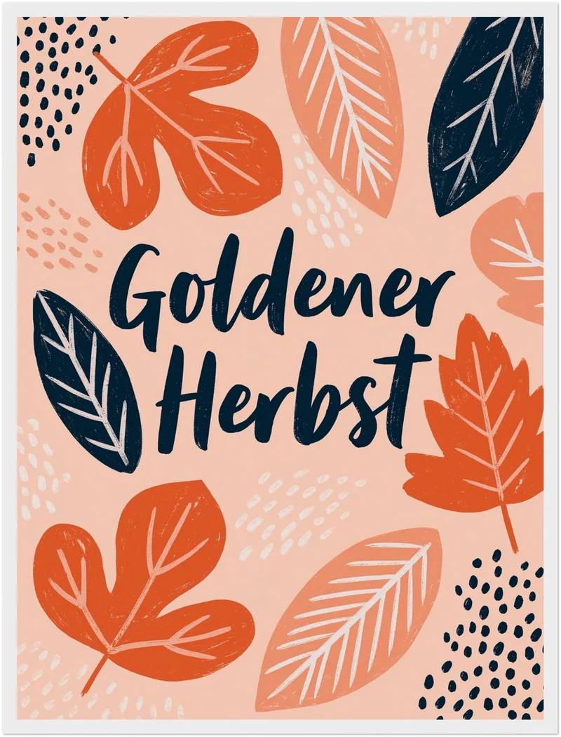 Goldener Herbst Blätterreigen Poster