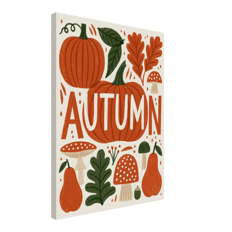 Herbstliche Ernte im Retro-Stil Leinwand