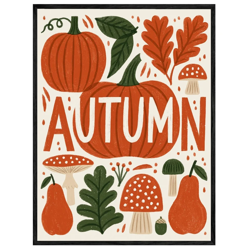 Herbstliche Ernte im Retro-Stil Leinwand