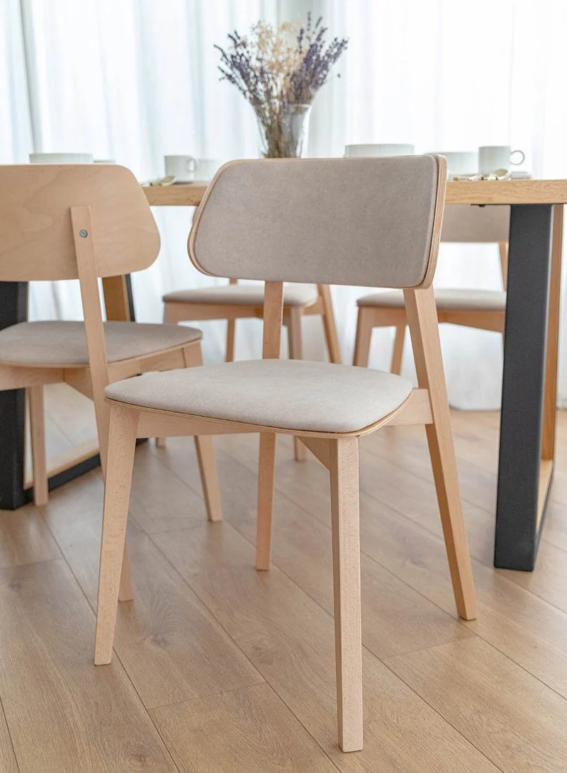 Esszimmerstuhl aus Massivholz | Minimalistischer Polsterstuhl Como