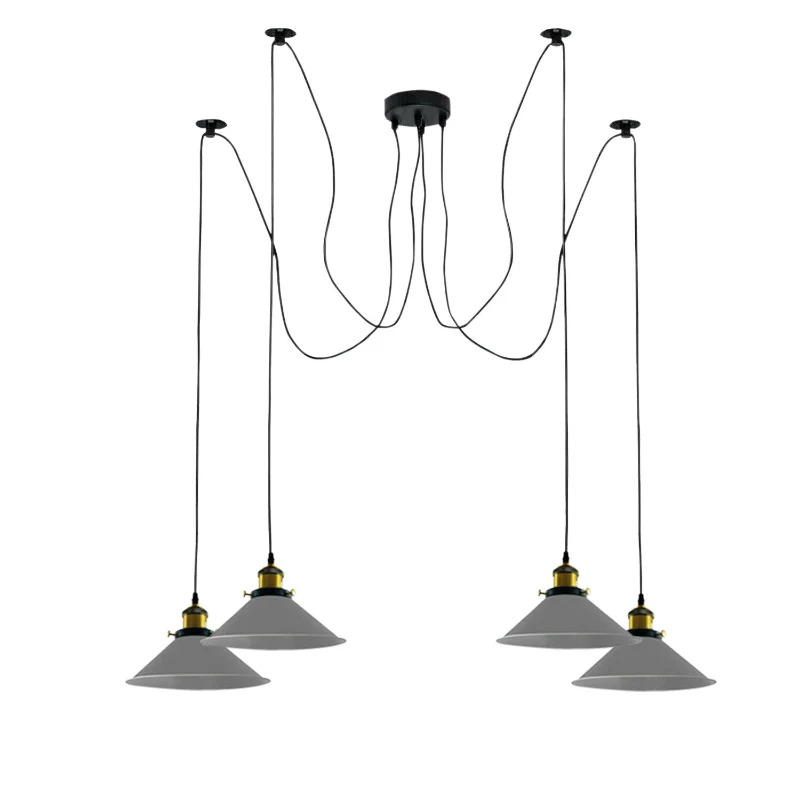 LEDSONE Spinnenlampe Pendelleuchte 1 - 8 Wege Grau ~3949