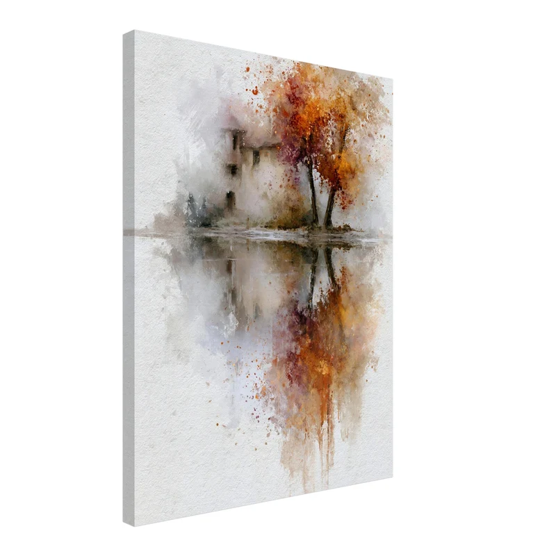 Herbstbaum Leinwand Set – Aquarell (3er)