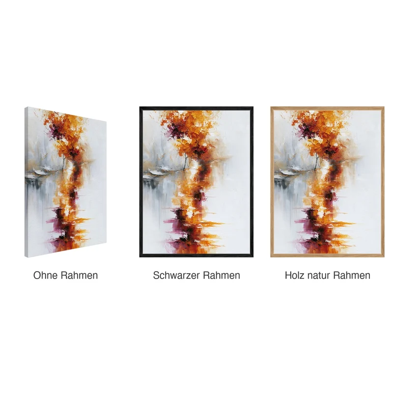 Herbstbaum Leinwand Set – Aquarell (3er)