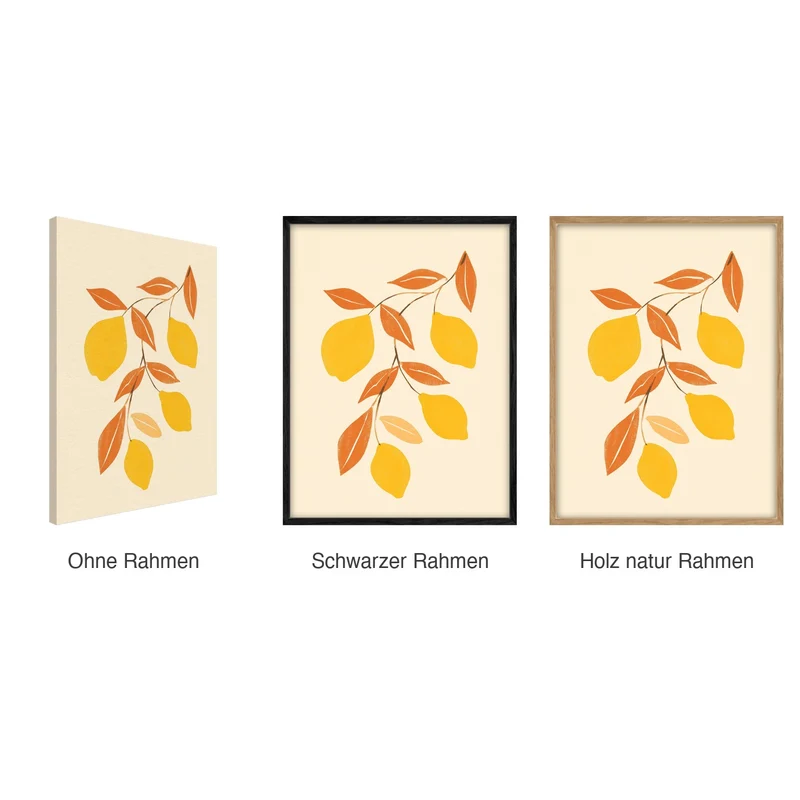 Sommer Gelb-Orange Leinwand Set