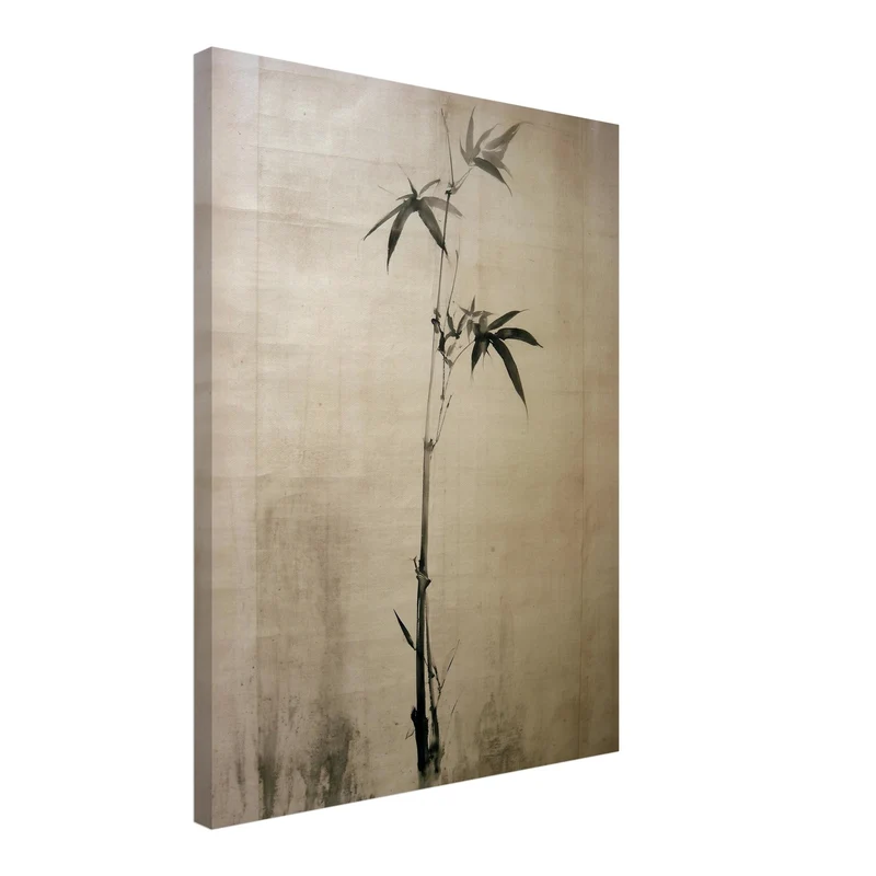 Japandi Leinwand Set – Bambus & Möwe (2er)