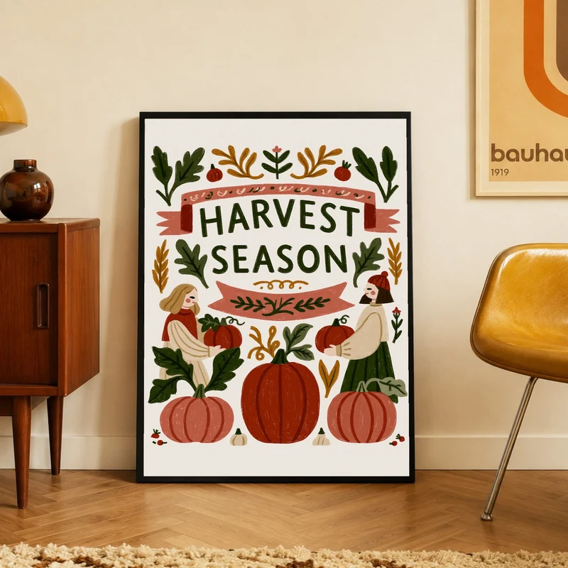 Ernte im Herbstgarten Poster
