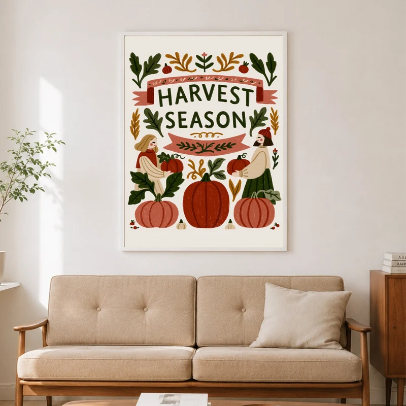 Ernte im Herbstgarten Poster