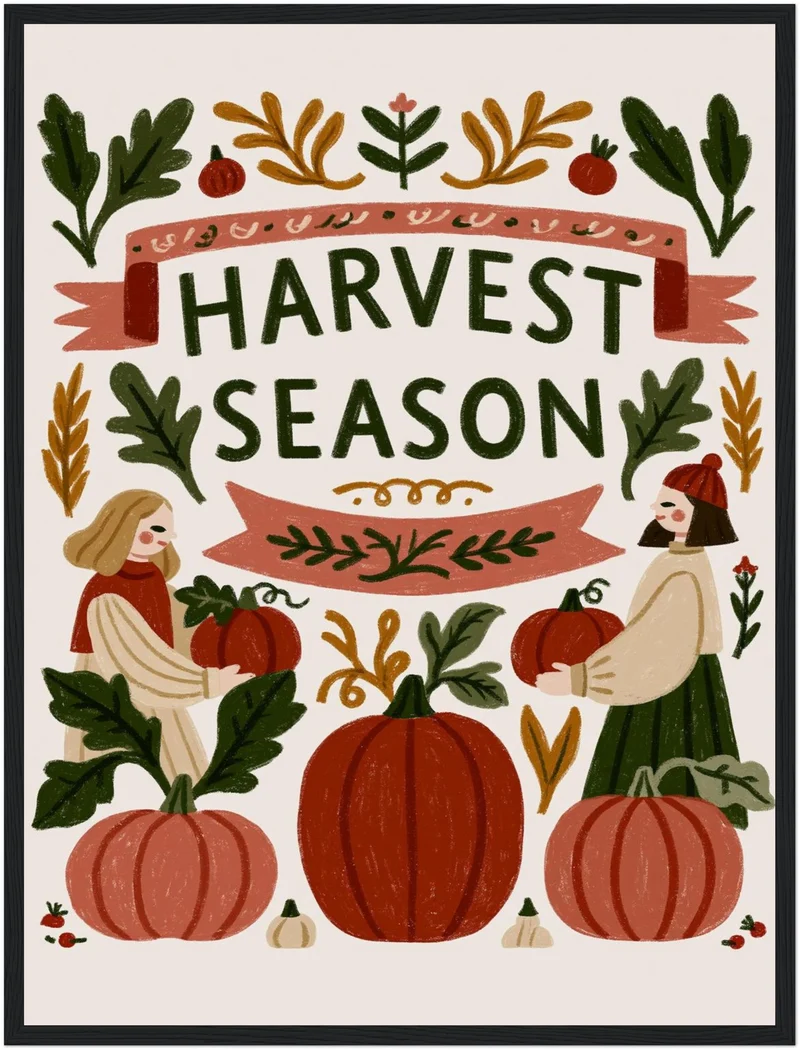 Ernte im Herbstgarten Poster